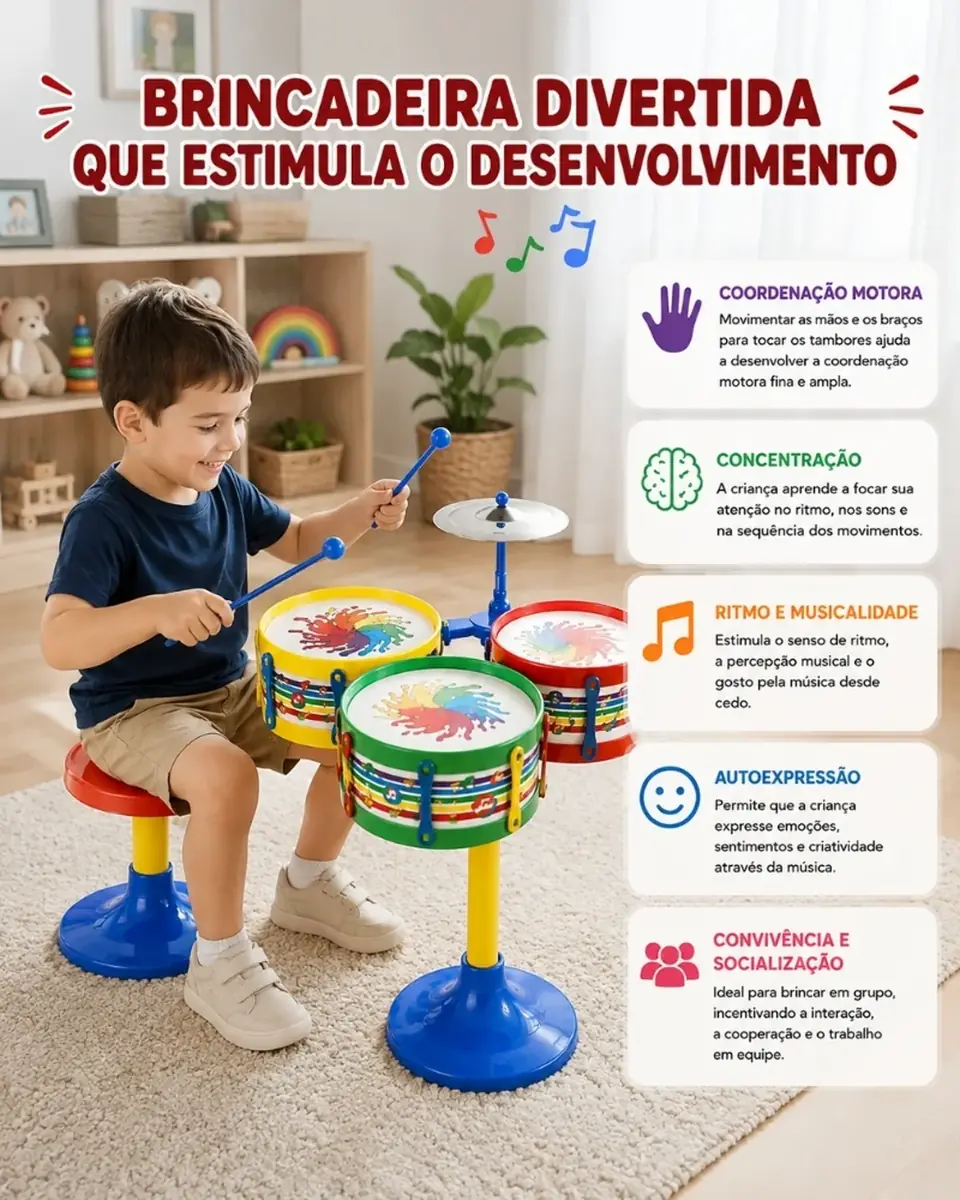 MiniBeat™ — Bateria Musical Infantil