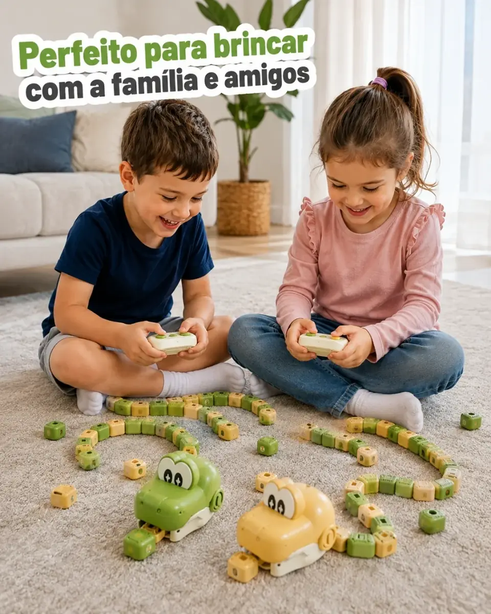 SnakeFun™ – Jogo Interativo | Kit 2 Cobrinhas + 2 Controles