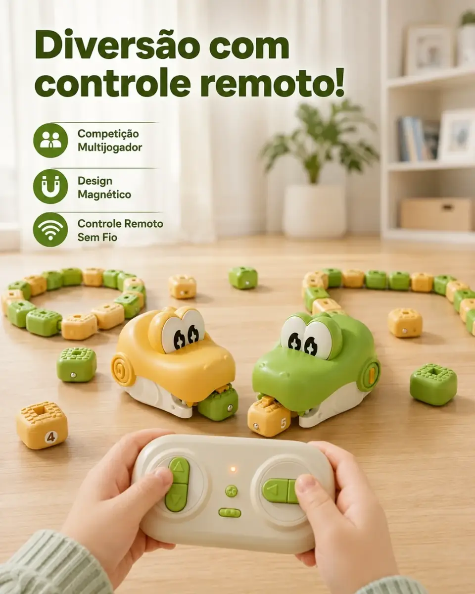 SnakeFun™ – Jogo Interativo | Kit 2 Cobrinhas + 2 Controles