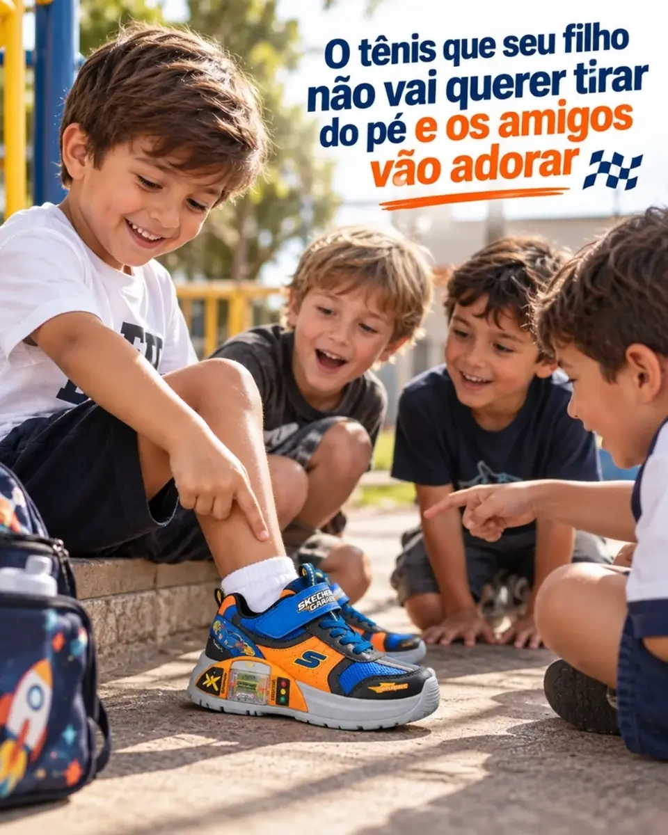 TurboPé© – Tênis com Garagem de Carrinho + Pista Radical