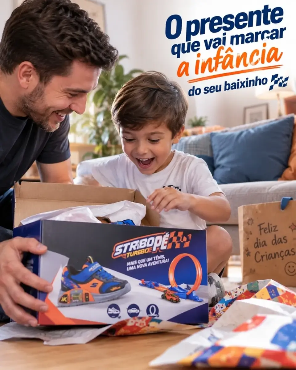 TurboPé© – Tênis com Garagem de Carrinho + Pista Radical